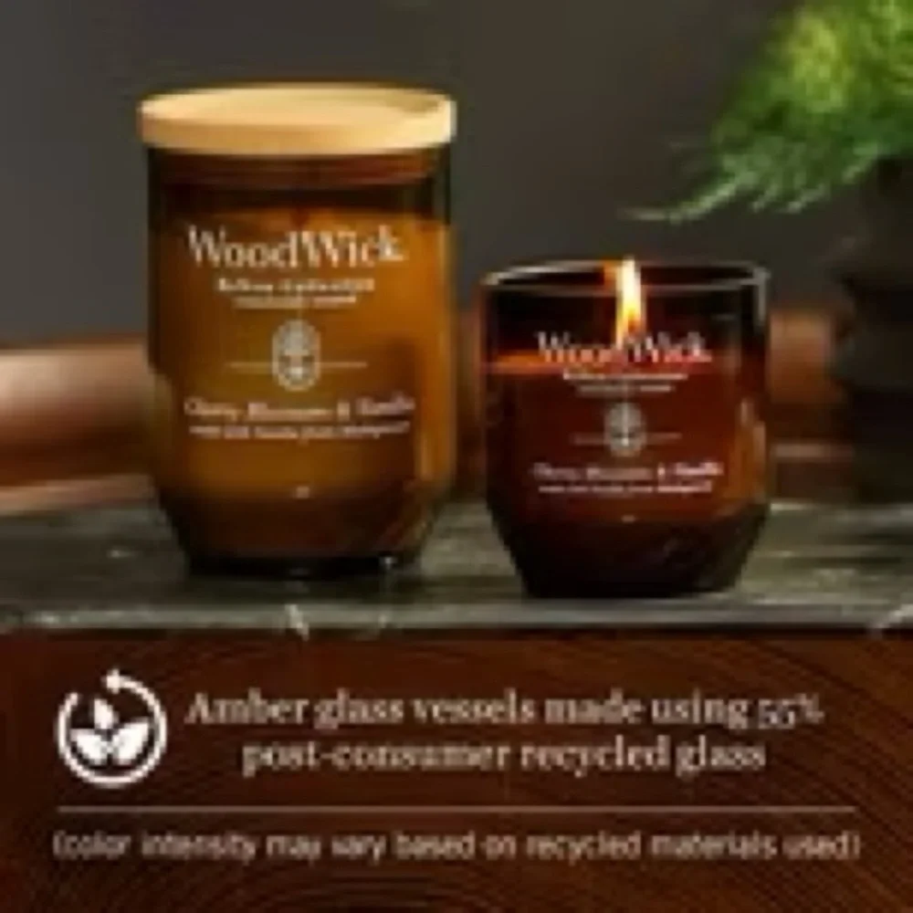 WOODWICK NWT cherry blossom and vanilla renew candle -6oz